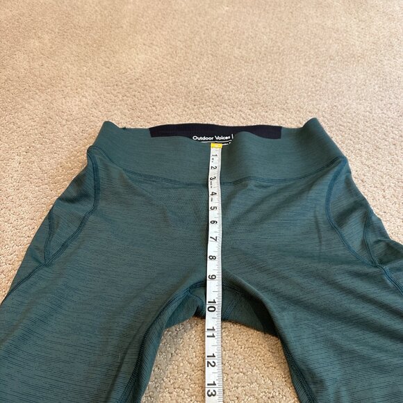 Outdoor Voices Leggings TechSweat Core 3/4 High Rise Evergreen Gym Yoga MEDIUM - Picture 7 of 12